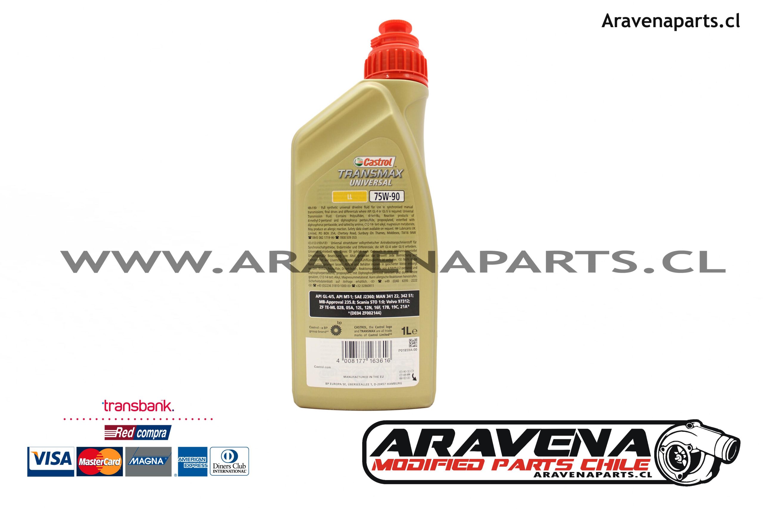 Aceite para Transmision 75W90 GL4 1L Total