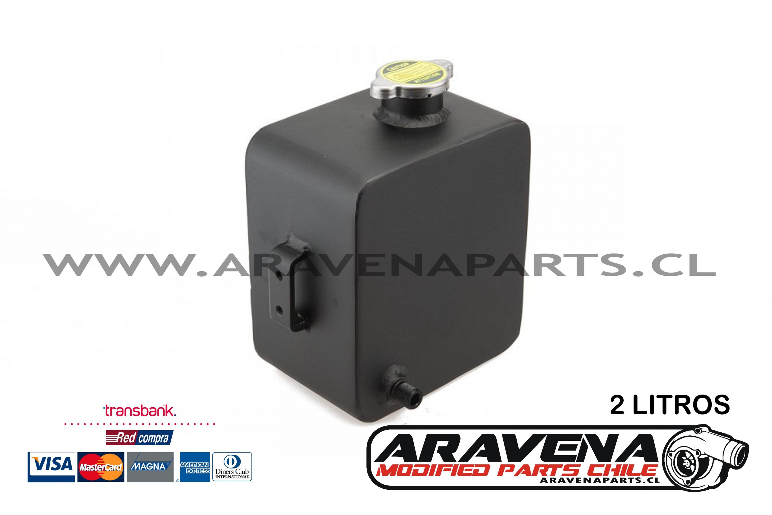 Deposito Agua 2LT Universal Negro - Modelo B - Aravena Parts