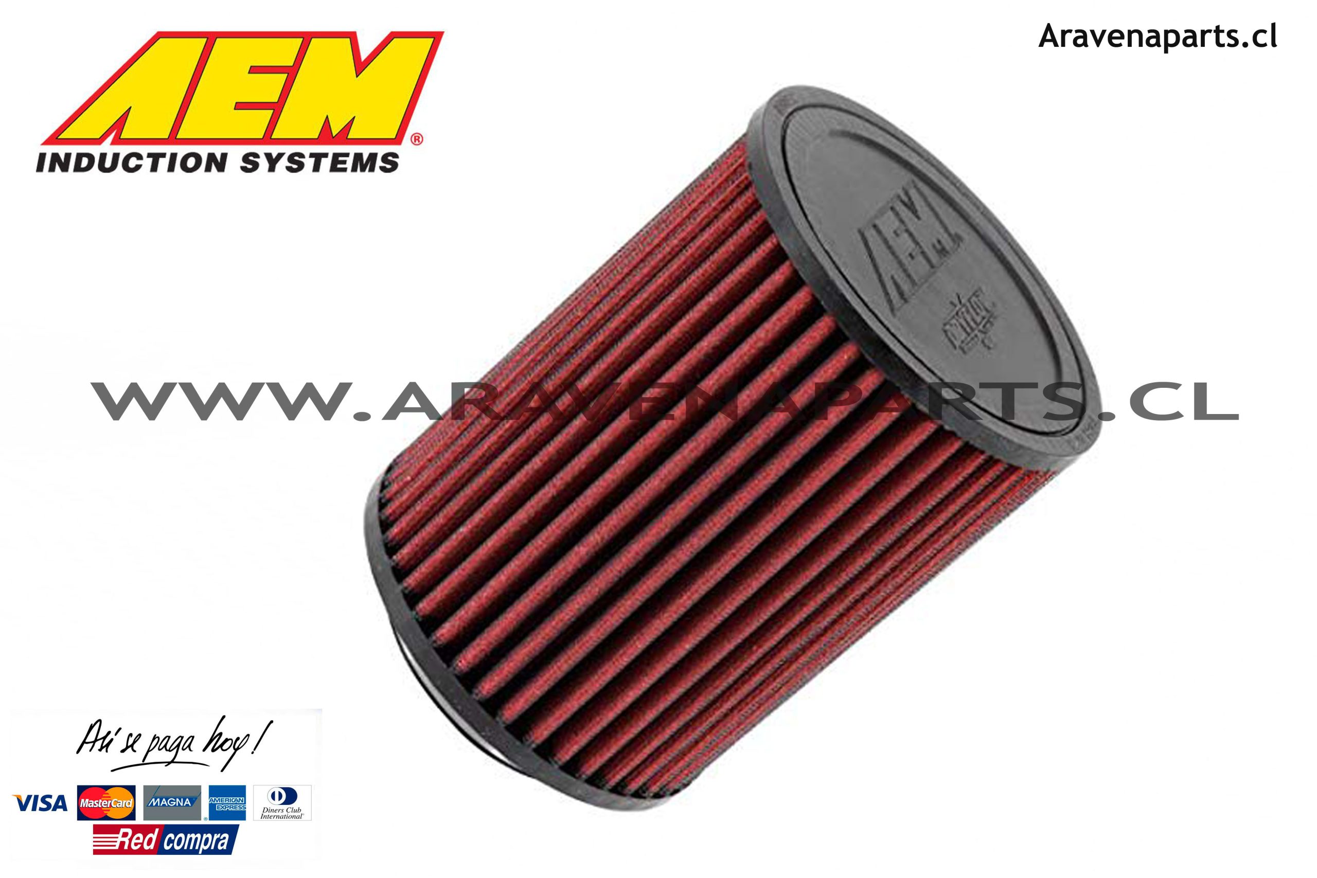 Filtro Conico AEM Dryflow 3 AEM21-2036DK - Aravena Parts