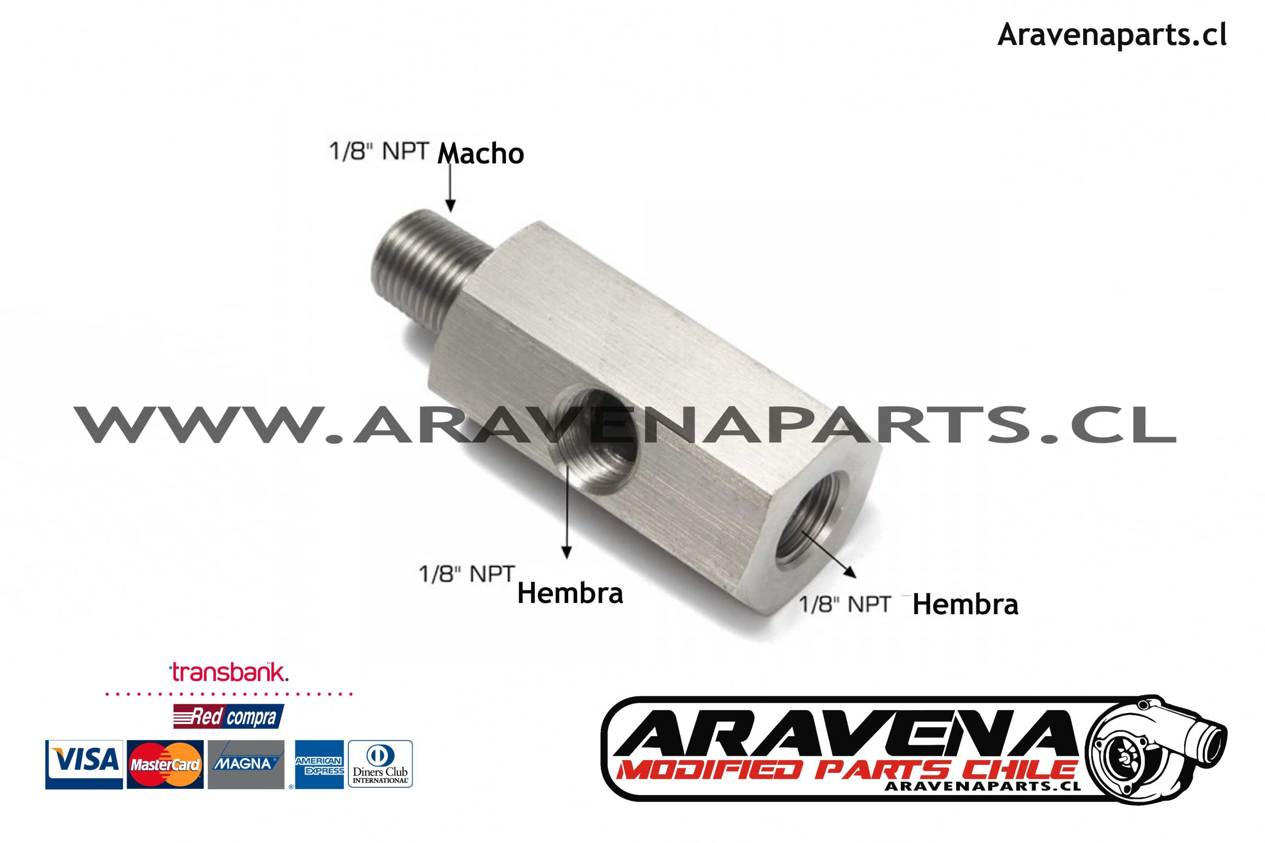 Sensor de Temperatura 1 PIN Agua - Aceite 1/8NPT - Aravena Parts