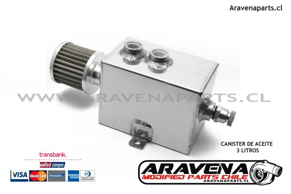 Canister 3LT Aluminio Oil Catch Can Aravena modified parts Chile 1