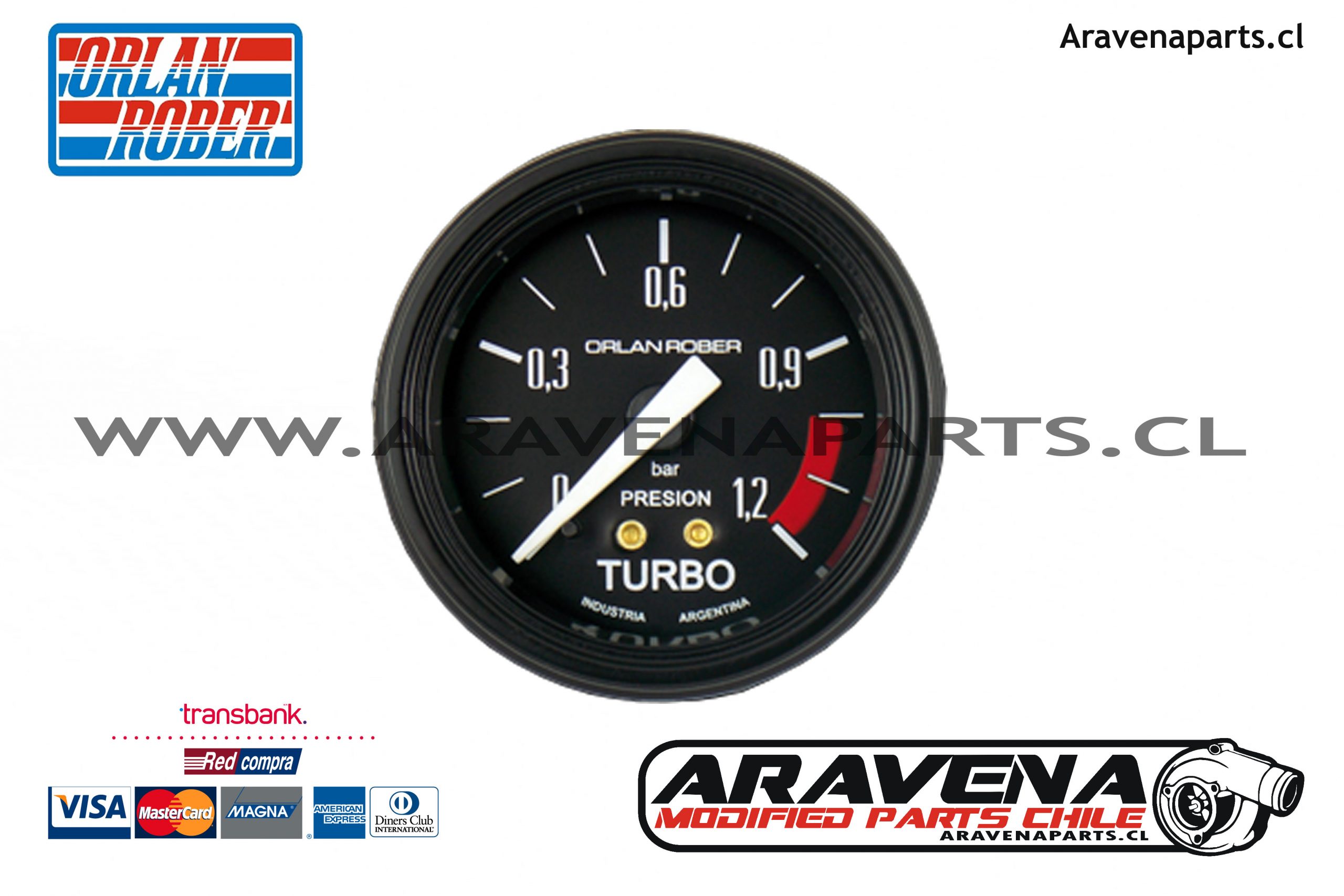 Reloj ORLAN ROBER Presión Turbo 1.2BAR 52mm Mecanico Linea Classic