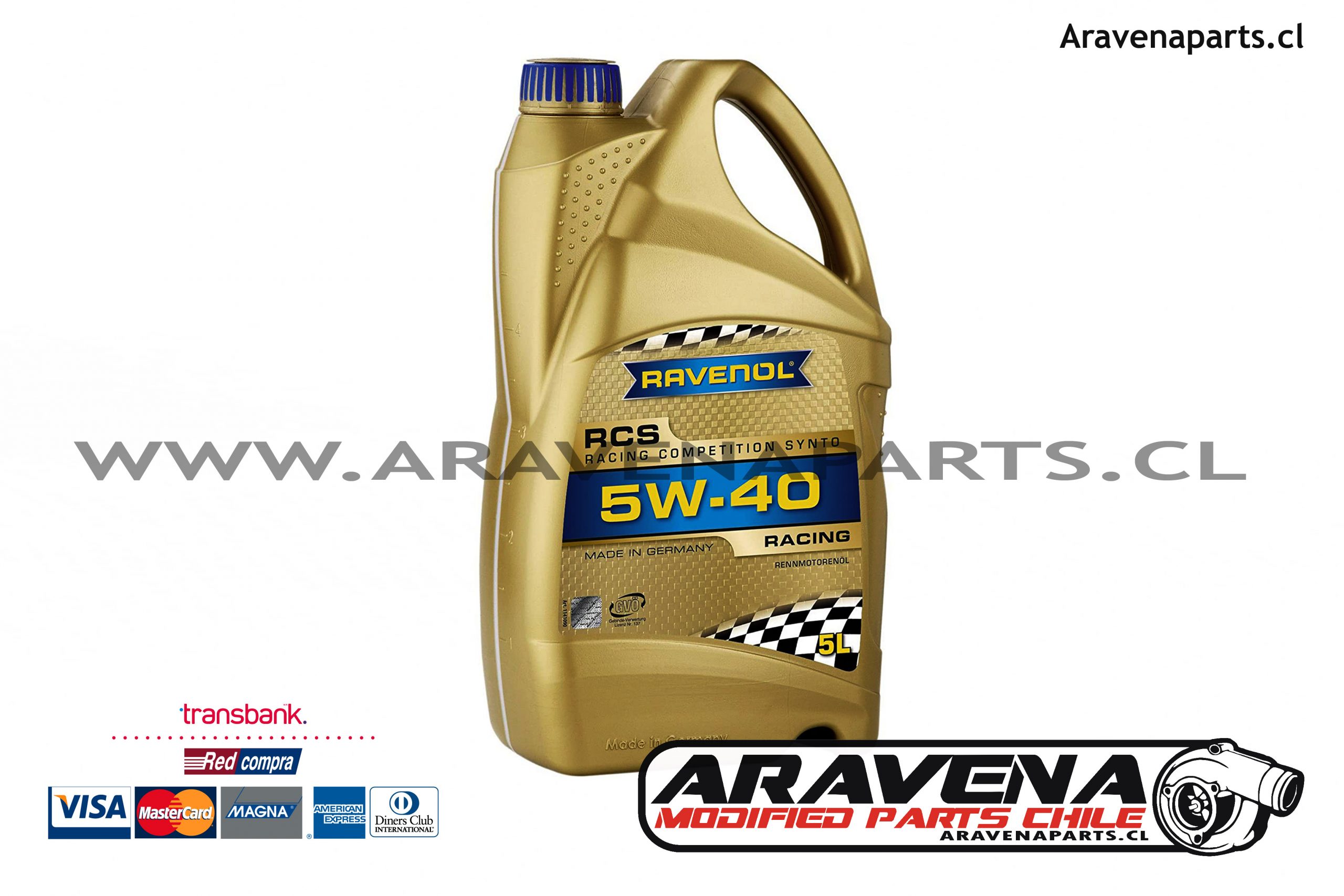 Ravenol 5W40 RCS 5LT RACING COMPETITION SYNTO OIL - Aravena Parts