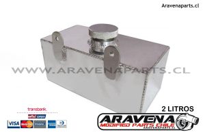 Deposito Agua 2LT Aravena parts chile tanque deposito reservorio agua aluminio racing accesorios competicion