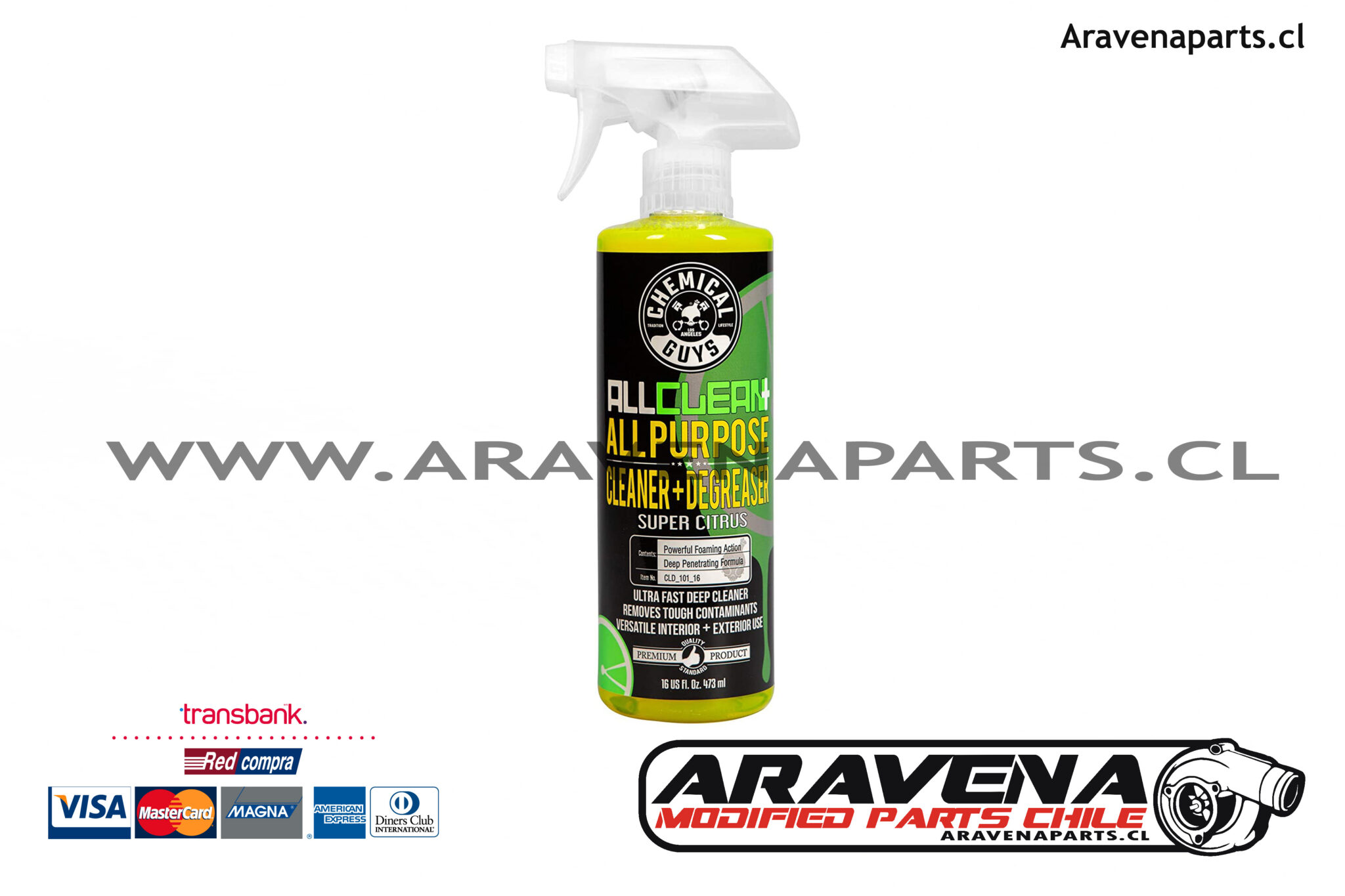 Chemical Guys All Clean + All Purpose Cleaner (Apc) 16oz Aravena Parts