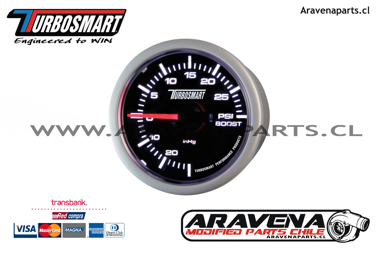 Reloj Presión de Turbo Turbosmart 52mm 30Psi Mecánico - Aravena Parts