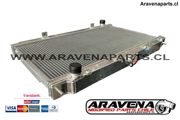 Radiador-Aluminio-Nissan-primera-p11-SR20-aravena-parts-