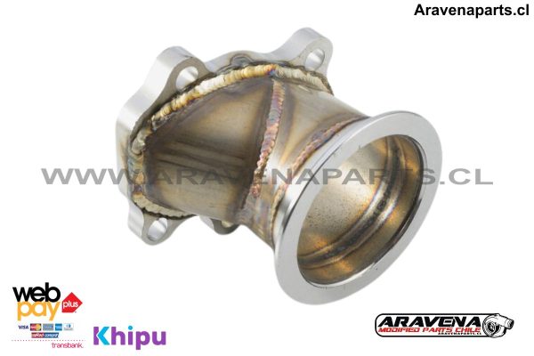 Flange Turbo Adaptador a V band 2.5" Down Pipe Gt25 Gt28 T25 T28 - Imagen 3