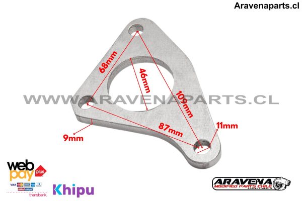 Flange Turbo TD04 Up Pipe Subaru - Imagen 2