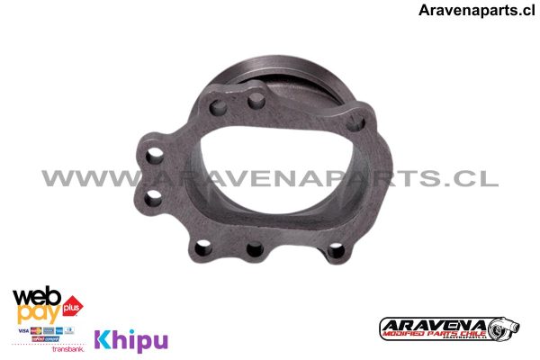 Flange Turbo Adaptador a V band 3" Down Pipe Gt25 Gt28 T25 T28 - Imagen 2